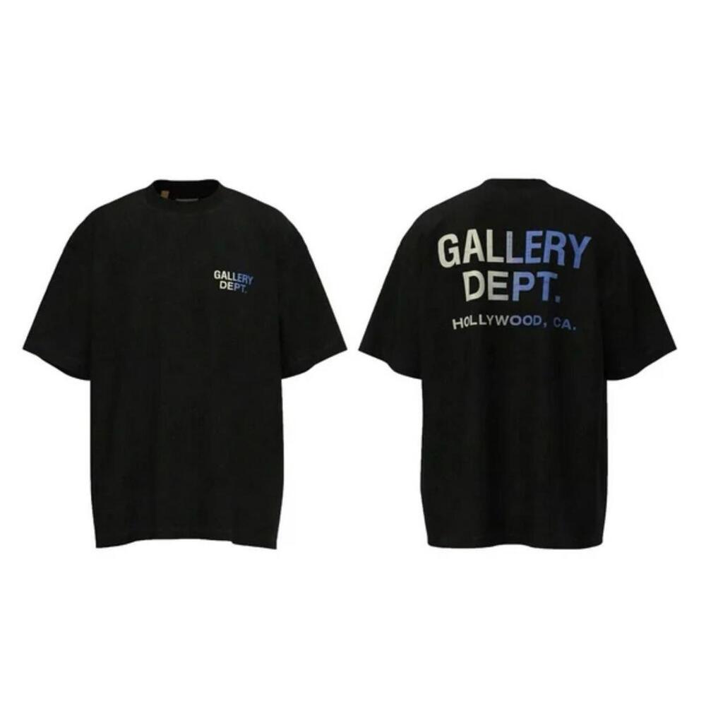 Gallery Dept Black and Blue Graphic T-Shirt Size L – Streetwear Designer Tee